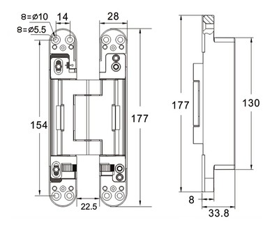 Temax Dark Cross Hydraulic Door Hinge Temax Dark Cross Hydraulic Door Hinge