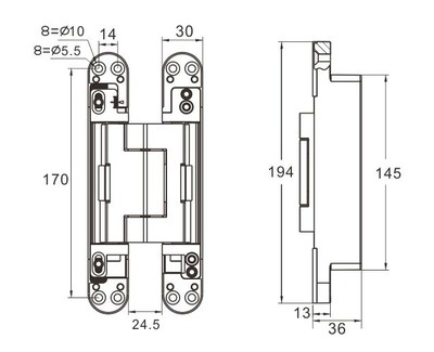 Temax Dark Cross Hydraulic Door Hinge Temax Dark Cross Hydraulic Door Hinge