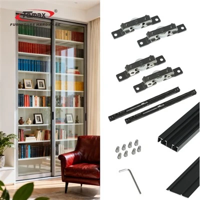 TEMAX cadre en aluminium petite porte de placard roues coulissantes MFL07